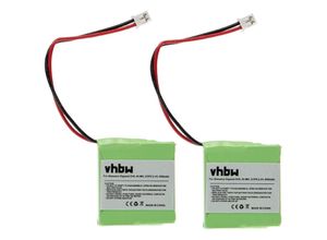 4250667334536 - 2x Ni-MH Akku 650mAh (24V) kompatibel mit Handy Smartphone Telefon Siemens Gigaset E40 E45 E450 E455 Swisscom Aton CL-102 Ersatz für