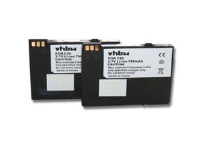 4250667335649 - Vhbw - 2x Akku 700mAh kompatibel mit Handy Festnetz Telefon Siemens Gigaset S440 S445 SX440 SX445 SL37 SL37H SL55 SL56 SL74 SL100 SL150