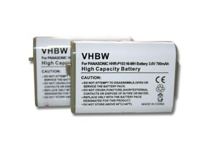 4250667385149 - 2x Akku Ersatz für Panasonic HHR-P103 HHR-P103A P-P103 STB-103 TL-26413 für schnurlos Festnetz Telefon (700mAh 36V NiMH) - Vhbw