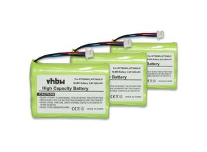 4250667390648 - Vhbw - 3 x Akku Set 800mAh kompatibel mit schnurlos Festnetz Telefon Polycom kirk 3040 kirk 4020 kirk 4040 kirk 4080 Ersatz für CPH-464Q3S