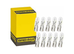 4250670901596 - Brehma - 10x T5 Glassockellampe W2x46d 12V 2W W2W