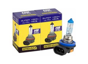 4250670903736 - Brehma Premium - Duo Set H8 Super Vision Ultra +80% Autolampe 12V 35W