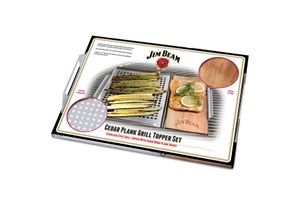 4250679506174 - Edelstahl Grillauflage mit Zedernholz-Platte