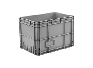 4250686299649 - Euro-Stapelbehälter Volumen 80 l LxBxH 600 x 400 x 410 mm PP grau ab 10 Stk kaiserkraft