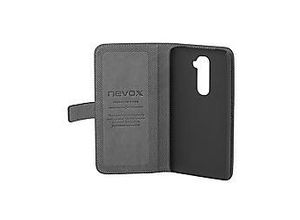 4250686401967 - NEVOX Flip Cover 1196 LG G2 Schwarz Grau