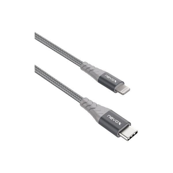 4250686408867 - nevox USB-Kabel LC-1886 Nylon 2m silbergrau 4250686408867 nevox GmbH