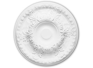 4250691775022 - Decor - Rosette profhome 156021 Zierelement Deckenelement Neo-Renaissance-Stil weiß ø 490 cm - weiß