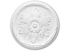 4250691775039 - Decor - Rosette profhome 156022 Zierelement Deckenelement Neo-Renaissance-Stil weiß ø 525 cm - weiß