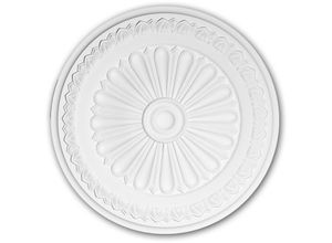 4250691775183 - Decor - Rosette profhome 156037 Zierelement Deckenelement Neo-Klassizismus-Stil weiß ø 33 cm - weiß