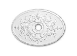 4250691775220 - Decor - Rosette profhome 156041 Zierelement Deckenelement Neo-Empire-Stil weiß 785 x 544 cm - weiß