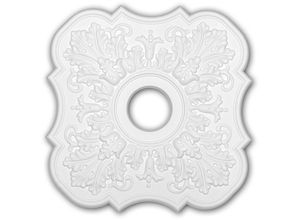 4250691775336 - Decor - Rosette profhome 156053 Zierelement Deckenelement Neo-Klassizismus-Stil weiß 522 x 522 cm - weiß