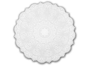 4250691775343 - Decor - Rosette profhome 156055 Zierelement Deckenelement Rokoko Barock Stil weiß ø 752 cm - weiß