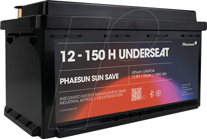 4250730220810 - PHAE 12-150 H - Lithium-Akku LiFePO4 128 V 150 Ah 1920 Wh BMS BT IP65 4250730220810 - PHAE 12-150 H - Lithium-Akku LiFePO4 128 V 150 Ah 1920 Wh BMS BT IP65