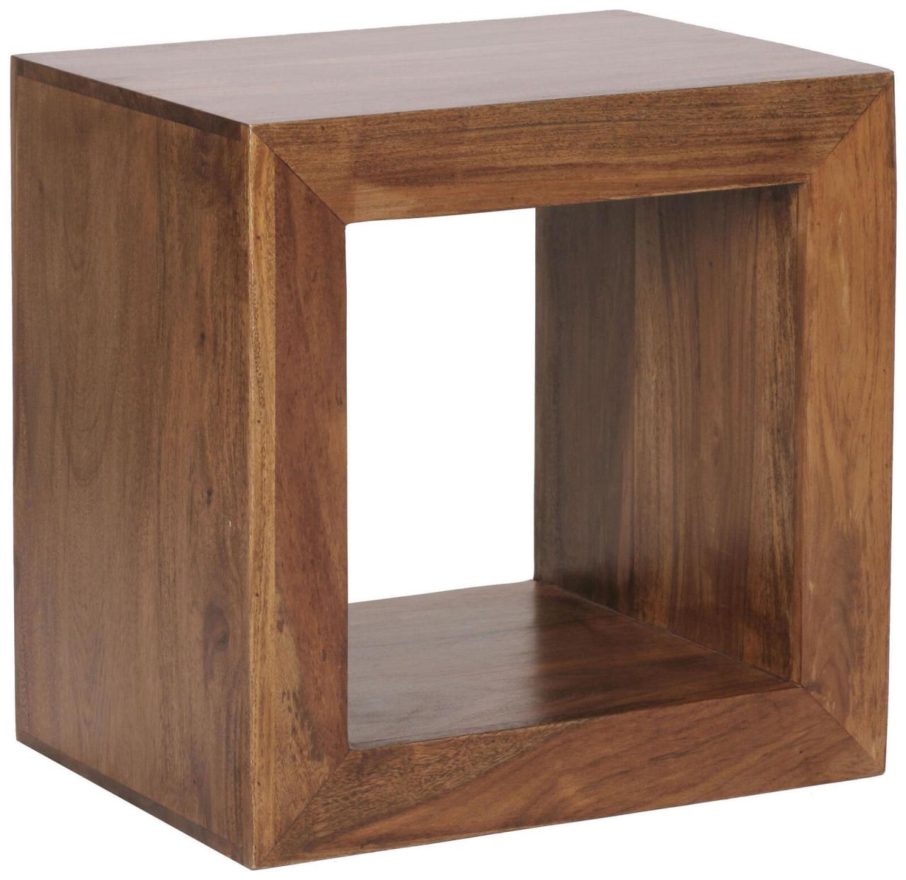 4250739279680 - WOHNLING Sheesham Standregal Massiv 44x44 cm Cube Massivholz