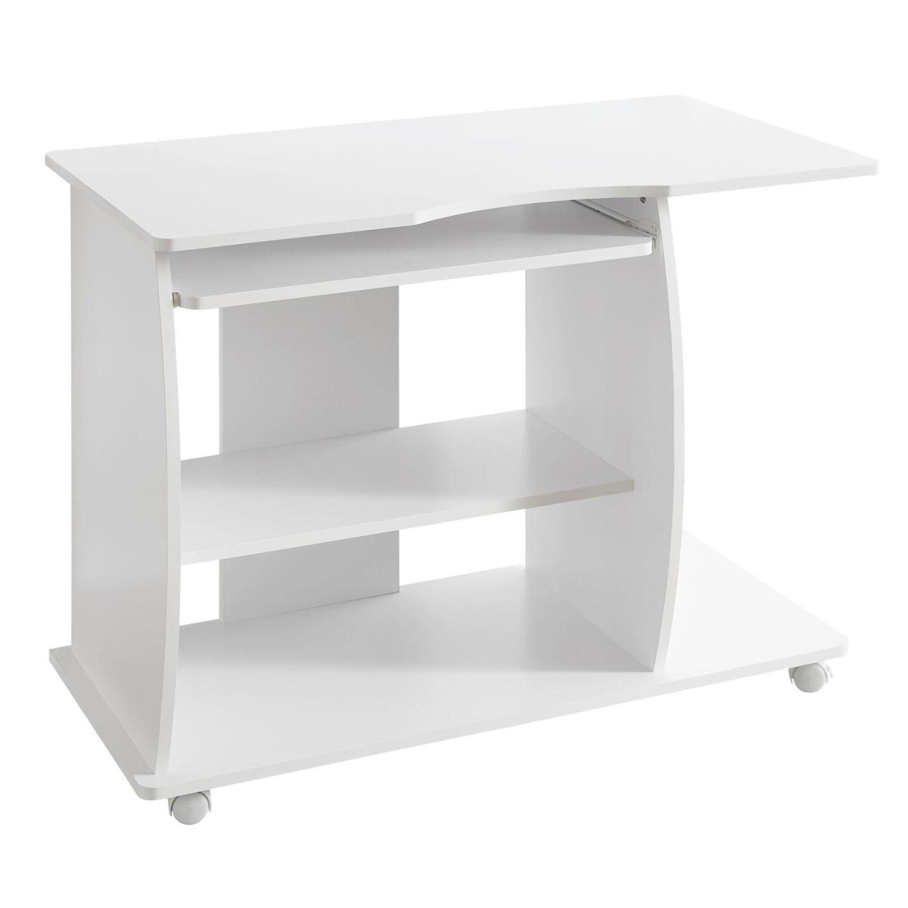 4250739287654 - WOHNLING Schreibtisch weiß rechteckig Wangen-Gestell weiß 900 x 500 cm 4250739287654 - WOHNLING Schreibtisch weiß rechteckig Wangen-Gestell weiß 900 x 500 cm