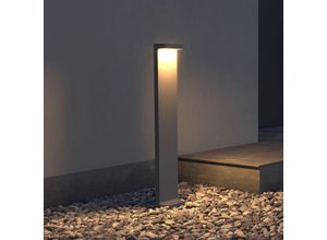 4250755300269 - Wegeleuchten Außen IP65 Pollerleuchte für Garten 3000K Aussenleuchte 10x6x60cm Außenlampe Standleuchte Sandgrau dunkel 6W LumaTorch - Doporro