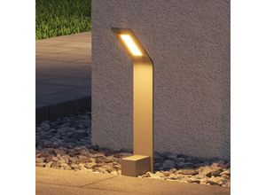 4250755300429 - Doporro - Pollerleuchte Außen IP65 Wegeleuchten für Garten 3000K Aussenleuchte 128x98x408mm Außenlampe Standleuchte Sandgrau dunkel 6W Pfadfinder