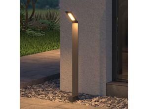 4250755300443 - Pollerleuchte Außen IP65 Wegeleuchten für Garten 3000K Aussenleuchte 128x98x808mm Außenlampe Standleuchte Sandgrau dunkel 6W Pfadfinder - Doporro