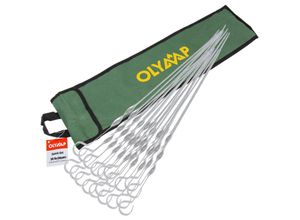 4250757736691 - Olymp Handels Gmbh - Schaschlik Spieße Edelstahl 20 Stück 60 cm mit Tasche Mangal Grill - silber