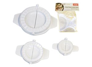 4250757739302 - Olymp Handels Gmbh - Teigtaschenform für Pelmeni oder Maultaschen Set 3 teilig Durchmesser 55 cm 75 cm 12 cm - weiß