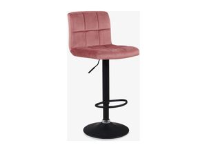4250803508531 - Duhome - Barhocker 2x Barstuhl Kunstleder oder Stoff Tresenhocker Bar Sessel gut gepolstert höhenverstellbar mit Lehne eckig 451Y Pink Samt DH0853 4250803508531 - Duhome - Barhocker 2x Barstuhl Kunstleder oder Stoff Tresenhocker Bar Sessel gut gepolstert höhenverstellbar mit Lehne eckig 451Y Pink Samt DH0853