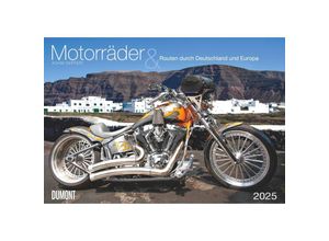 4250809652863 - DUMONT - Motorräder & Routen 2025 Broschürenkalender 42x29cm Wandkalender mit Abbildungen verschiedener Bikes mit Routen durch Deutschland und Euro