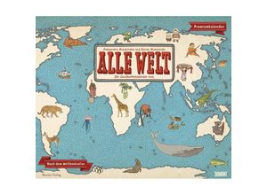 4250809653136 - DUMONT - Alle Welt 2025 Wandkalender 60x50cm Kalender mit zwölf Landkarten aus dem Bilderbuch-Bestseller des Moritz Verlags dekorativ und informati