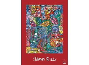 4250809653242 - DUMONT - James Rizzi 2025 Posterkalender 50x70cm Kunstkalender mit zwölf farbenfrohen Bilder von James Rizzi Pop Art die begeistert