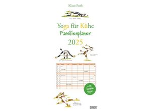 4250809653600 - DUMONT - Yoga für Kühe 2025 Familienkalender 22x495cm Planer mit 6 Spalten für die ganze Familie Jahresübersicht 2026 und Schulferientabelle deut