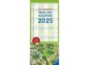 4250809653686 - DUMONT - Ali Mitgutsch 2025 Familienkalender 22x495cm Planer mit 5 Spalten für die ganze Familie Jahresübersicht 2026 und Schulferientabelle deut