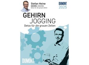 4250809653846 - DUMONT - Stefan Heine Gehirnjogging 2025 Tagesabreißkalender 118x159cm Rätselkalender mit kniffligen Rätseln Aufsteller und perforierten Seiten