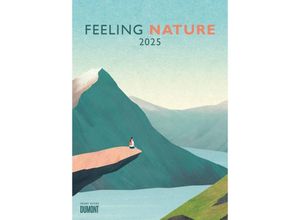 4250809653945 - DUMONT - Feeling Nature 2025 Wandkalender 297x42cm Kalender mit Outdoor-Illustrationen von Henry Rivers minimalistisch modern und schlicht neue