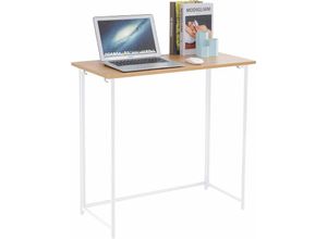 4250815311594 - Svita - Schreibtisch Klappbar Schmal Platzsparend Mehrzweck-Computertisch 80x40x76cm Eiche