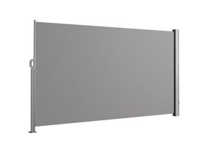 4250815316445 - Seitenmarkise ausziehbar Sichtschutz Balkonmarkise Sichtschutz Sonnenschutz UV50+ 280g m² 300x180cm Hellgrau