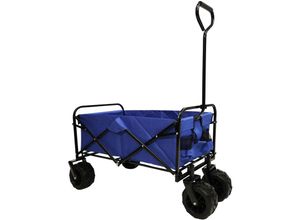 4250815341065 - HATTORO Bollerwagen Gartenwagen Handwagen Transportwagen Faltbar Klappbar Blau