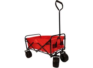 4250815341072 - Hattoro - Bollerwagen Gartenwagen Handwagen Transportwagen Faltbar Klappbar Rot