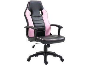 4250815343014 - Gaming Stuhl Ergonomischer PC-Stuhl Höhenverstellbar Kinder Teenager Schwarz Pink - Svita