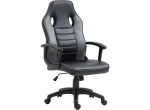 4250815343038 - Gaming Stuhl Ergonomischer PC-Stuhl Höhenverstellbar Kinder Teenager Schwarz Grau - Svita