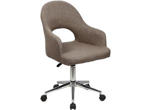 4250815362800 - Svita - klara Bürostuhl Drehstuhl Cut-Out mit Rollen Braun