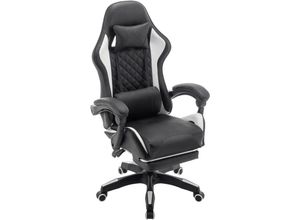 4250815392050 - Svita - X-Stream Gamingstuhl mit Fußstütze Chefsessel ergonomisch Weiß