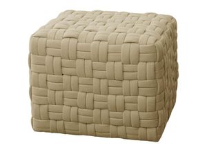 4250815393453 - POPPY Hocker Sitzpouf geflochten Sitzhocker Fußhocker für Sessel