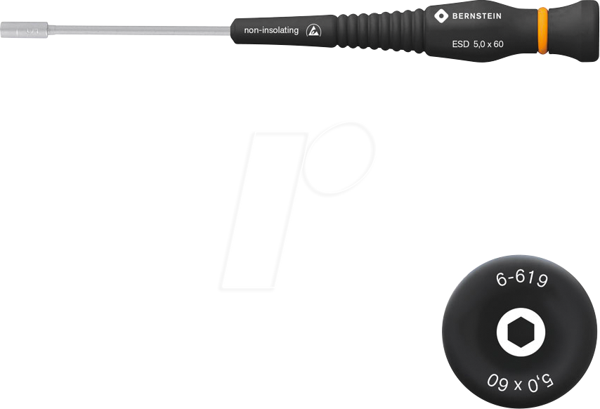 4250838507547 - Bernstein Tools For Electronics - bernstein 6-619 cl buchse mit antistatischem griff 50 mm