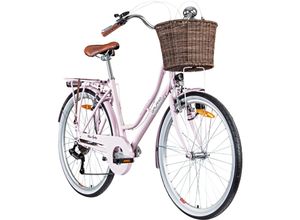 4250845909860 - Belgravia Damenfahrrad mit 6 Gängen 145 - 180 cm Stadtrad 26 Zoll retro Cityrad mit Licht StVZO Fahrrad mit tiefem Einstieg