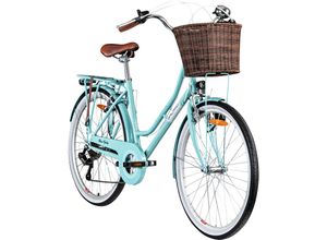 4250845919630 - Belgravia Damenfahrrad mit 6 Gängen 145 - 180 cm Stadtrad 26 Zoll retro Cityrad mit Licht StVZO Fahrrad mit tiefem Einstieg