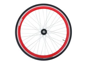 4250845920247 - Blade 700c Hinterrad Fixie Komplettrad mit FlipFlop Nabe und Reifen Fixie rot