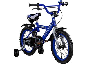 4250845924252 - Polizei 16 Zoll Kinderfahrrad Stützrädern ab 4 Jahre Mädchen Jungen Fahrrad 105 - 120 cm