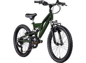 4250845940580 - FS180 Kinderfahrrad 6 Gang 18 Zoll ab 5 Jahre 115 - 130 cm Mountainbike Fully für Jungen und Mädchen MTB Fahrrad Fullybike