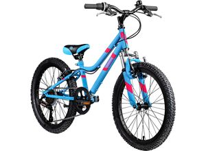 4250845940825 - GA20 Kinderfahrrad 18 Zoll 115 - 130 cm Mädchen Jungen Fahrrad ab 5 Jahre Mountainbike 7 Gänge MTB Hardtail Kinder Fahrrad