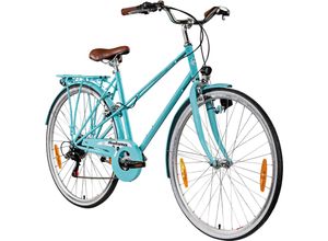 4250845941099 - Florenz Damenfahrrad 28 Zoll Stadtrad 155 - 185 cm Cityrad mit 6 Gängen retro Fahrrad Damen Cityfahrrad mit Felgenbremsen