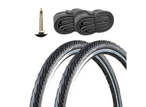 4250845956574 - Deli Tire Byte Trento Fahrradreifen 28 x 175 City Trekking Fahrrad 2 Reifen mit Schlauch AV